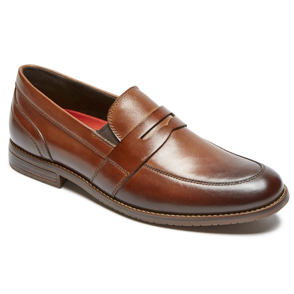 Rockport Singapore Mens Loafers - Style Purpose 3 Double Gore Penny Brown - BL7365841